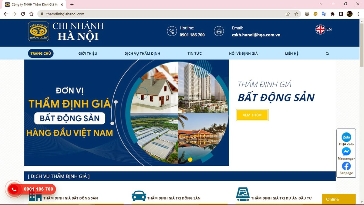 Website thẩm định giá bất động sản uy tín hàng đầu Việt Nam
