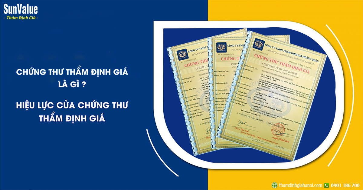 chứng thư thẩm định giá, thời hạn của chứng thư định giá, báo cáo thẩm định tài sản 2