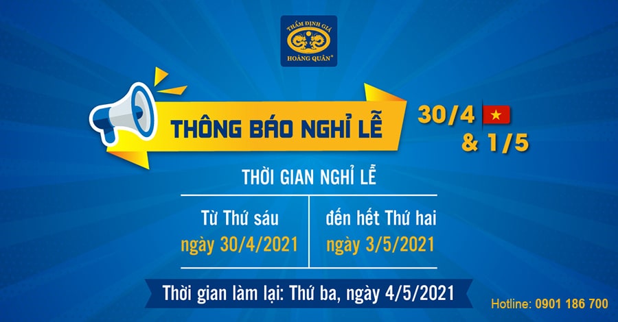 thong bao nghi le 30/4, cong ty hoang quan, dinh gia hoang quan nghi le